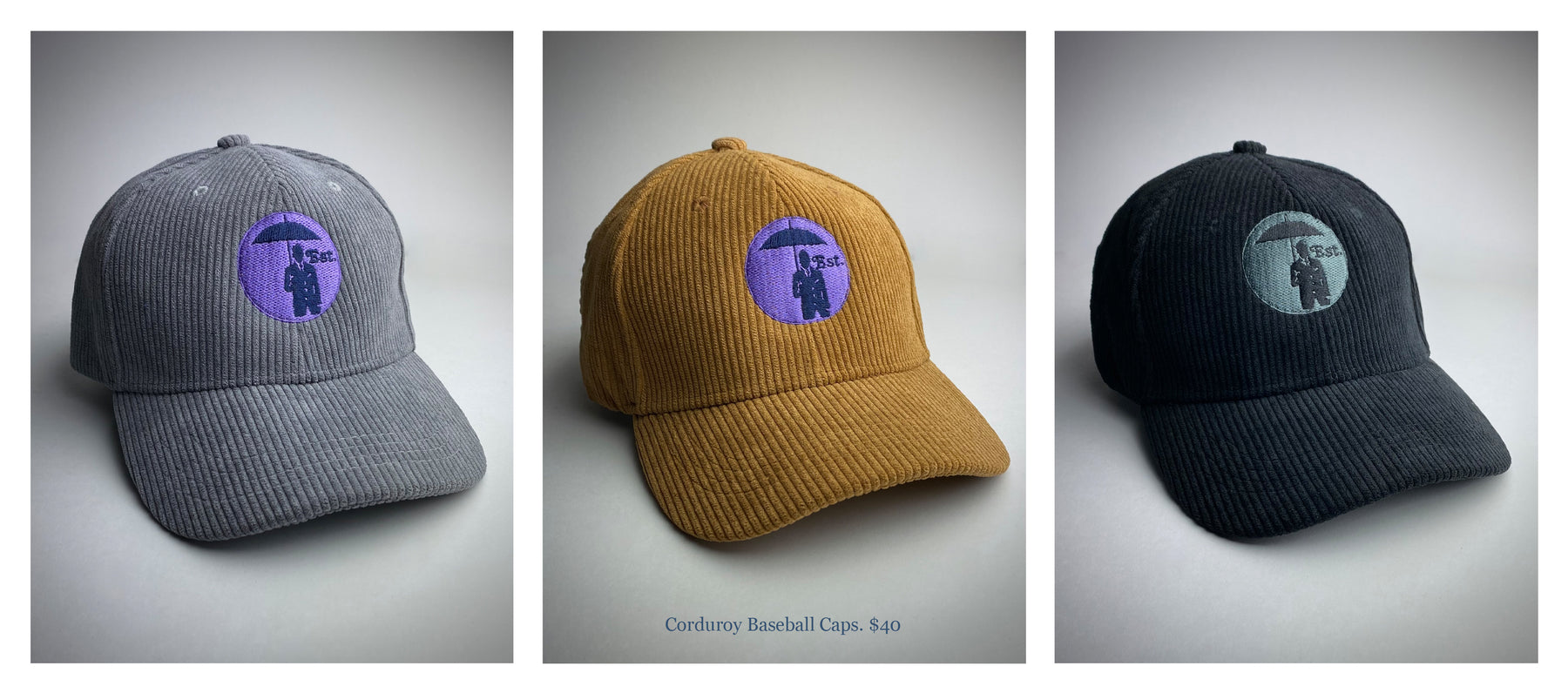 Corduroy Baseball caps. $40