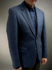 Navy Herringbone Unconstructed Tweed Blazer.