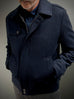 Lambswool Padded Harrington. Navy.