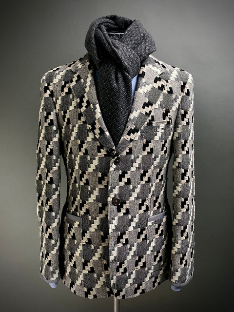 Virgin Wool "Tapestry" Semi-Constructed Blazer.