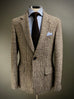 Charcoal Brown Prince of Wales Check Unconstructed Blazer.