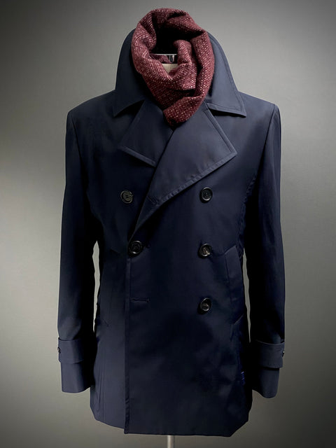 ITALIAN Waterproof Peacoat. NAVY.