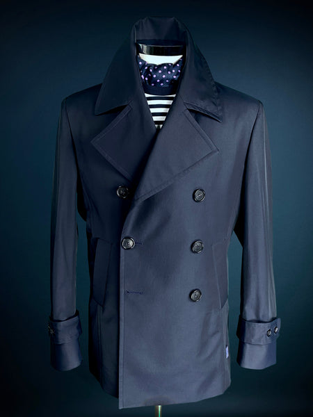 ITALIAN Waterproof Peacoat. NAVY.